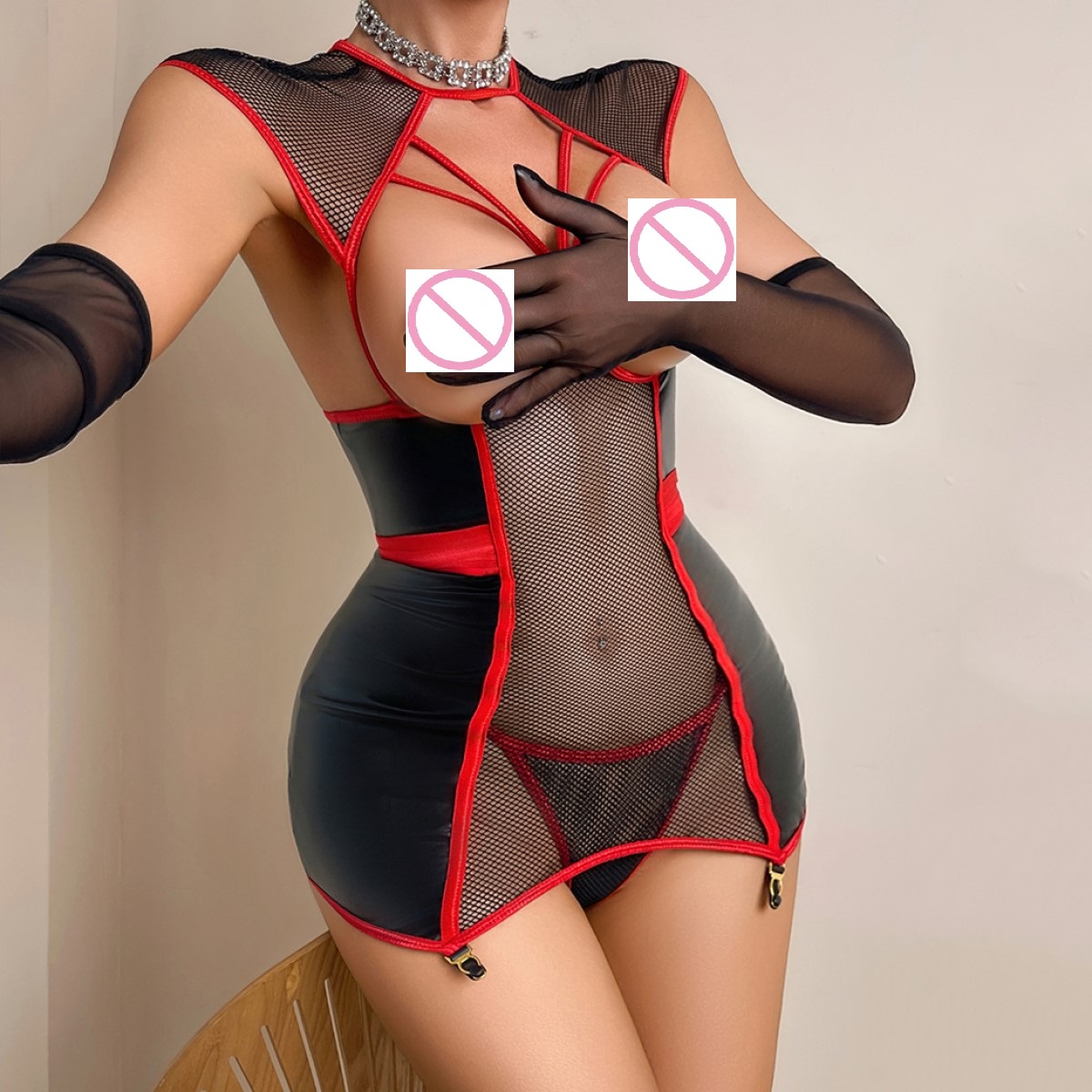 ชุดชั้นในเซ็กซี่ตาข่ายซีทรูสำห - Garter Belt Set บทวิจารณ์และราคา